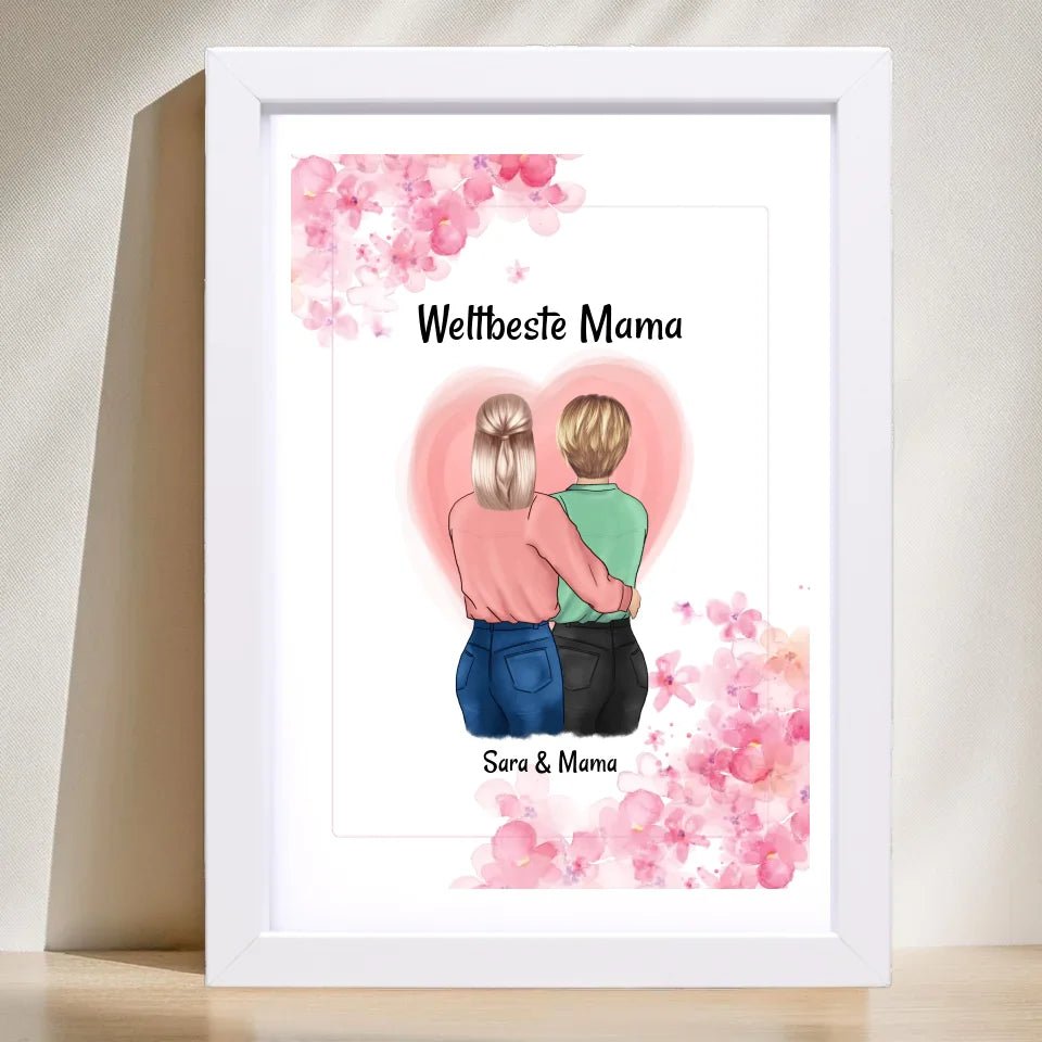 Mutter Tochter poster Geschenk selber gestalten - Cantty