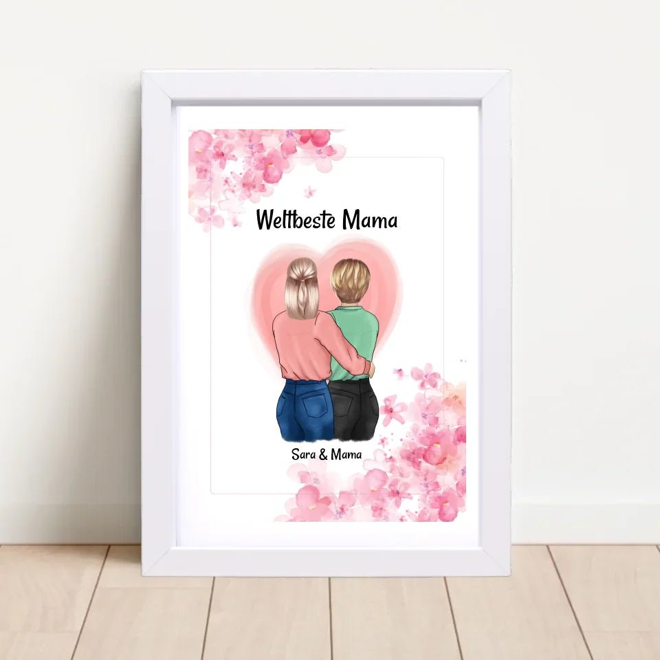 Mutter Tochter poster Geschenk selber gestalten - Cantty