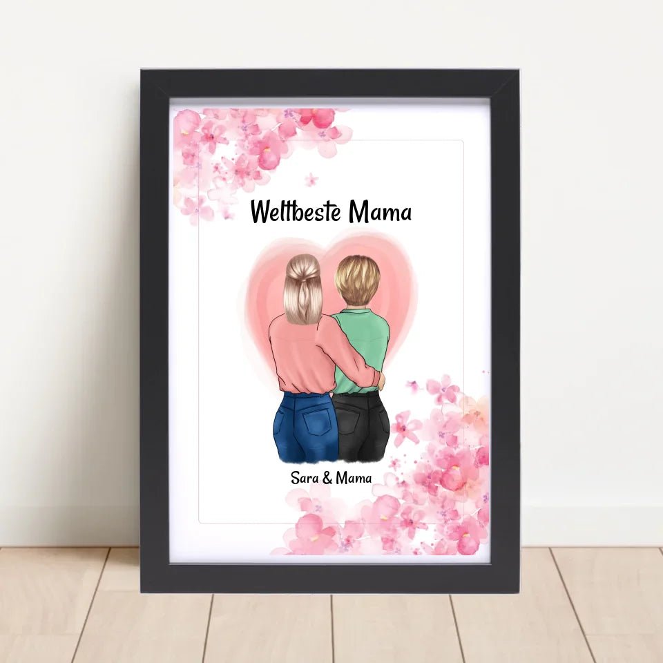 Mutter Tochter poster Geschenk selber gestalten - Cantty