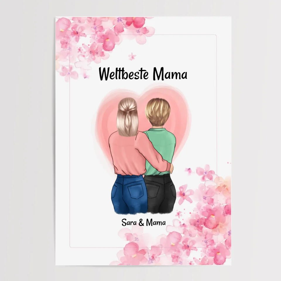 Mutter Tochter poster Geschenk selber gestalten - Cantty