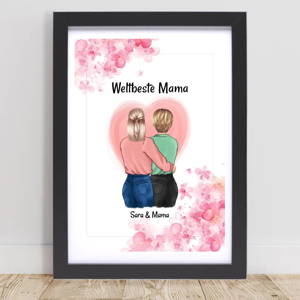 Mutter Tochter poster Geschenk selber gestalten - Cantty
