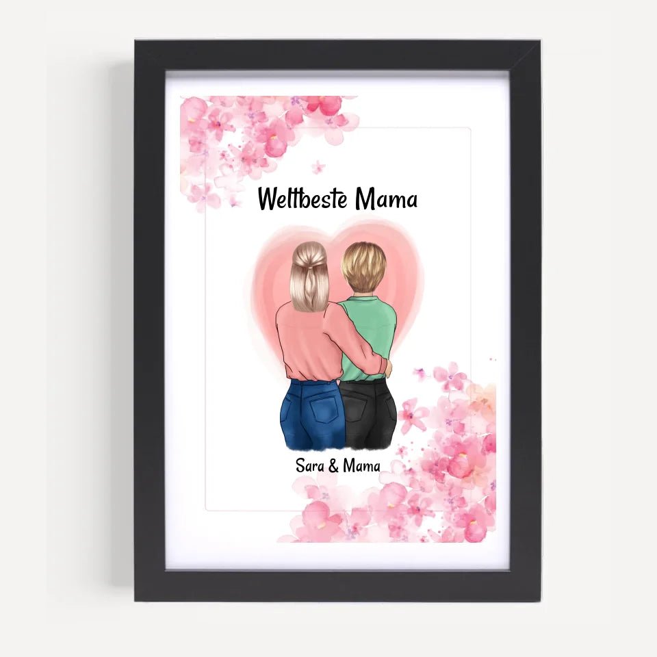 Mutter Tochter poster Geschenk selber gestalten - Cantty