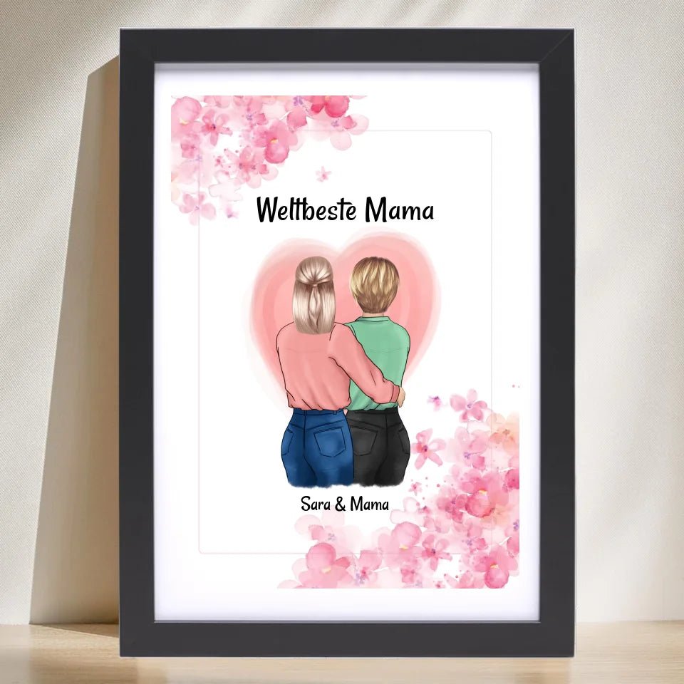 Mutter Tochter poster Geschenk selber gestalten - Cantty