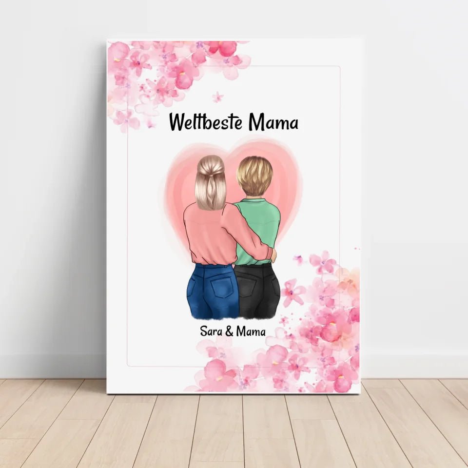 Mutter Tochter poster Geschenk selber gestalten - Cantty