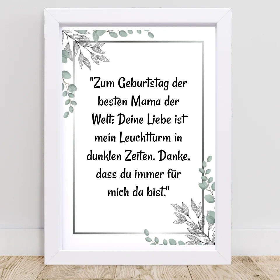 Mutter Tochter Spruch Poster Geschenk für Mama zum Geburtstag - Cantty