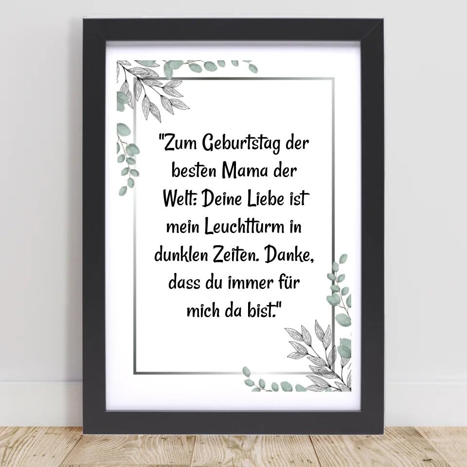 Mutter Tochter Spruch Poster Geschenk für Mama zum Geburtstag - Cantty