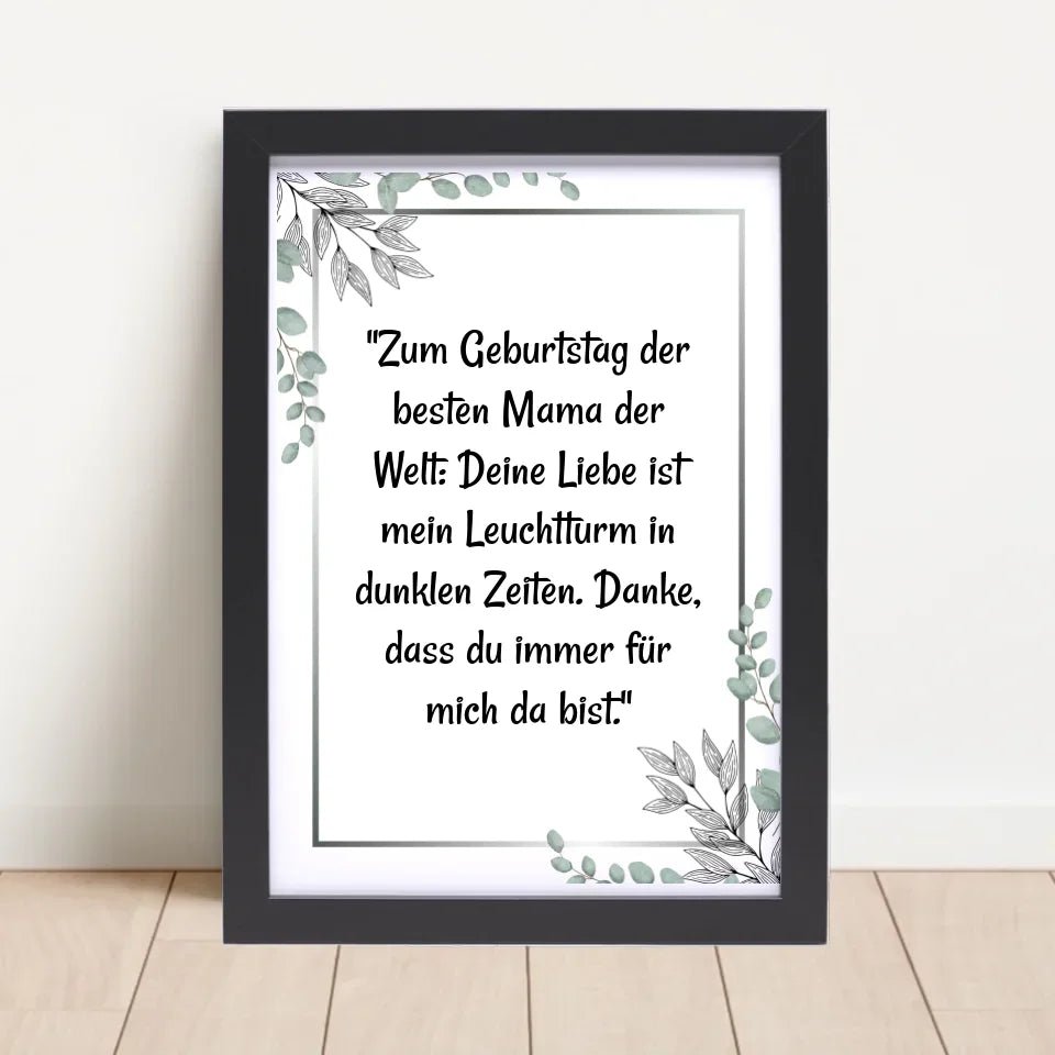 Mutter Tochter Spruch Poster Geschenk für Mama zum Geburtstag - Cantty