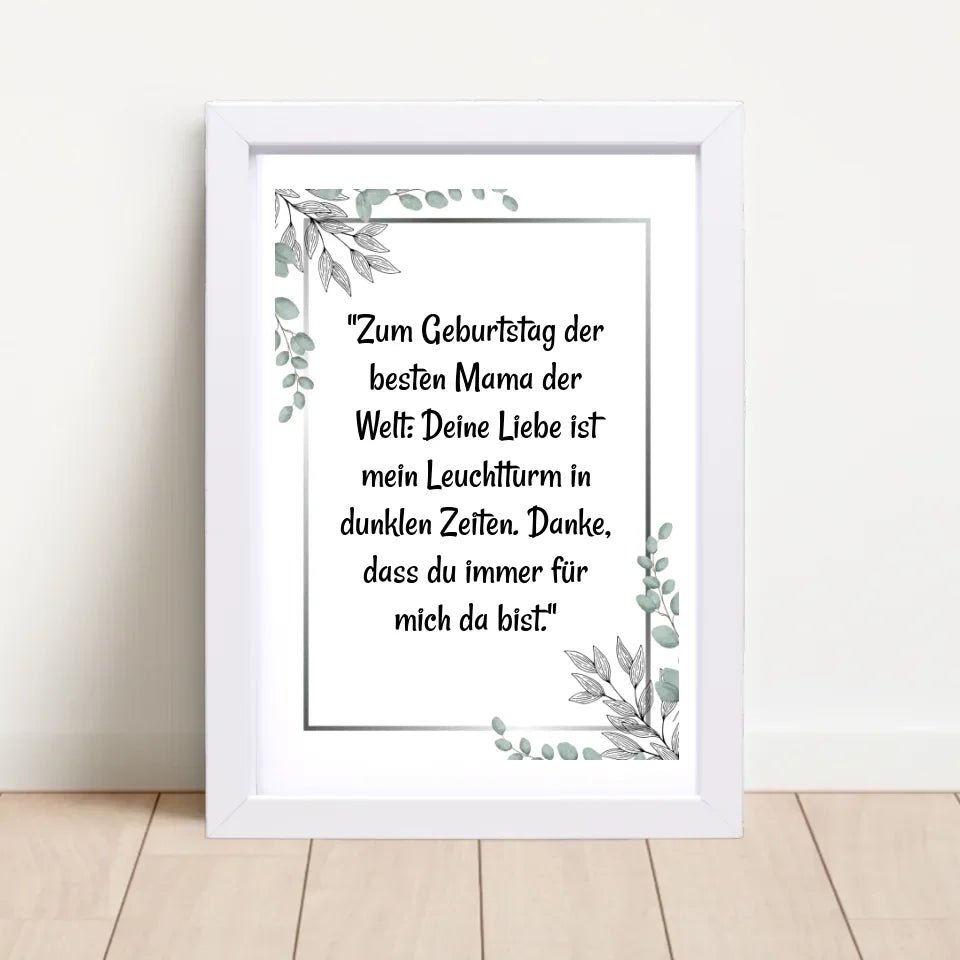 Mutter Tochter Spruch Poster Geschenk für Mama zum Geburtstag - Cantty