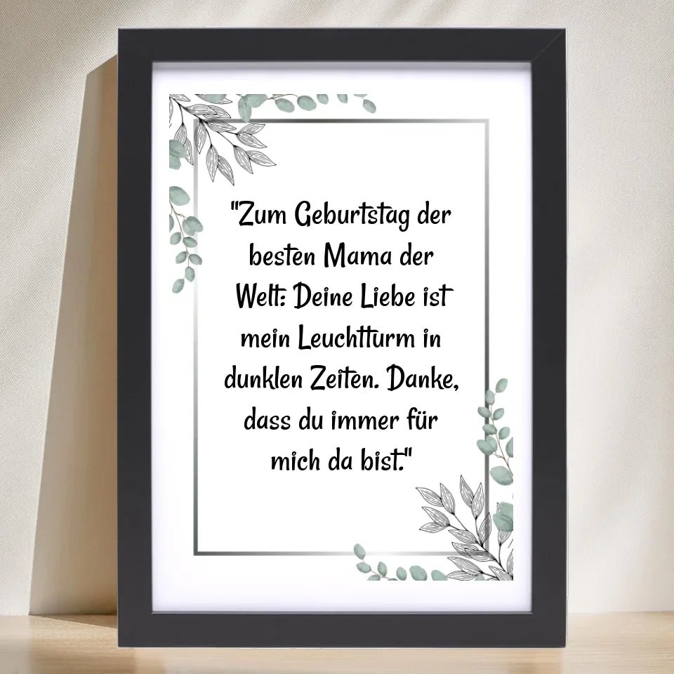 Mutter Tochter Spruch Poster Geschenk für Mama zum Geburtstag - Cantty