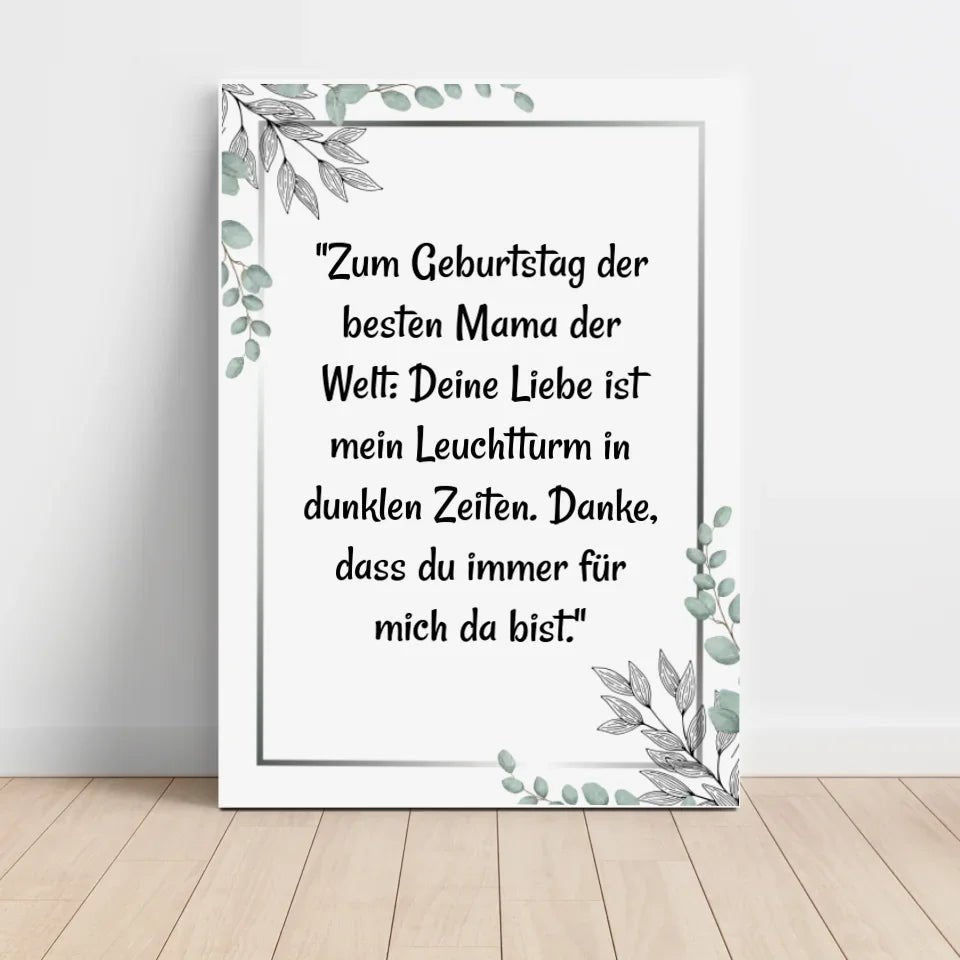 Mutter Tochter Spruch Poster Geschenk für Mama zum Geburtstag - Cantty