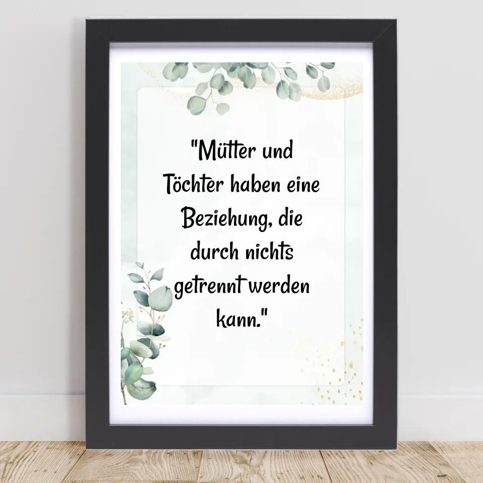 Mutter Tochter Spruch Poster Geschenk selber gestalten - Cantty