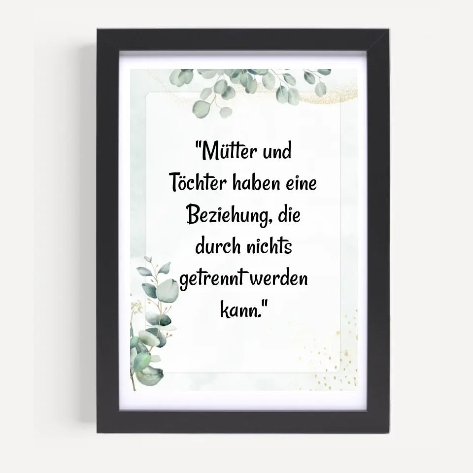 Mutter Tochter Spruch Poster Geschenk selber gestalten - Cantty