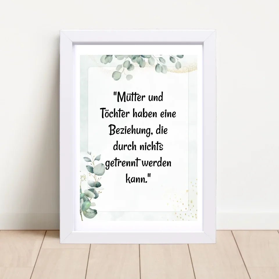 Mutter Tochter Spruch Poster Geschenk selber gestalten - Cantty