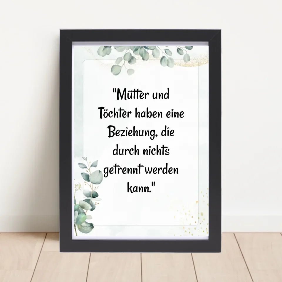Mutter Tochter Spruch Poster Geschenk selber gestalten - Cantty