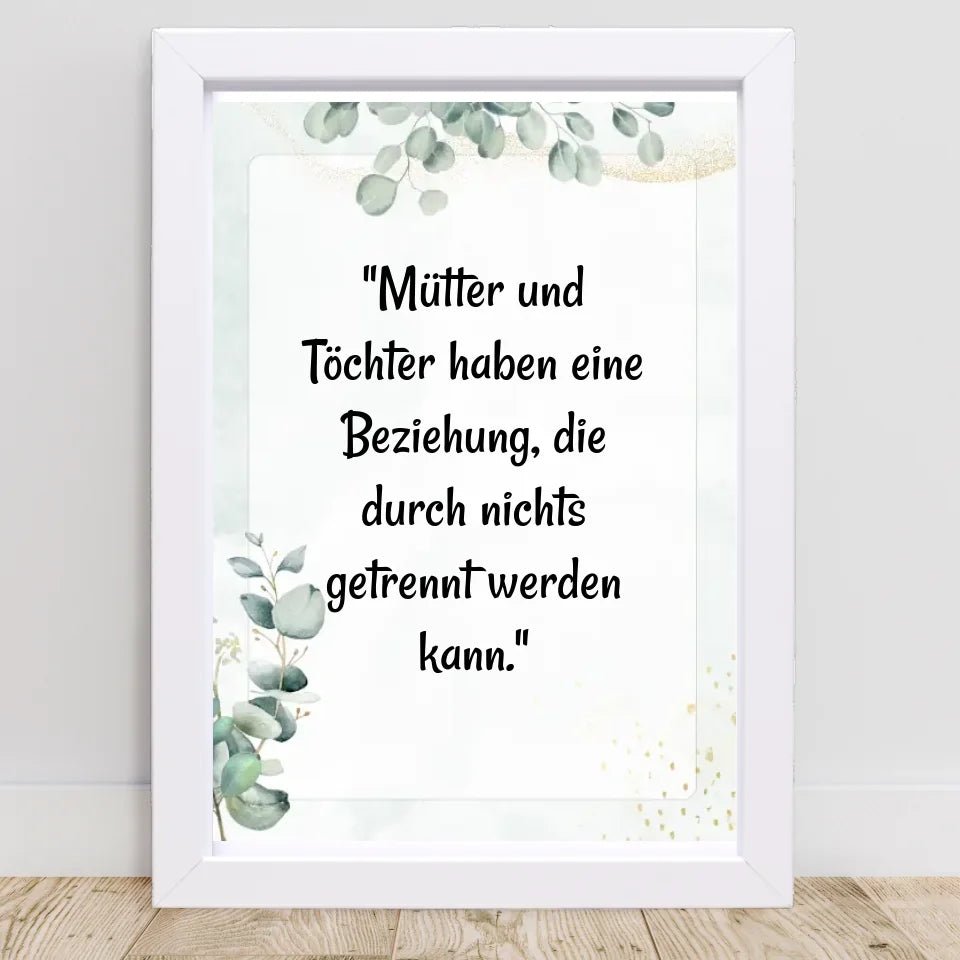 Mutter Tochter Spruch Poster Geschenk selber gestalten - Cantty