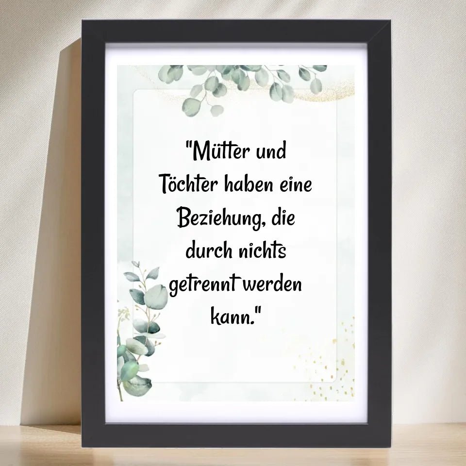 Mutter Tochter Spruch Poster Geschenk selber gestalten - Cantty