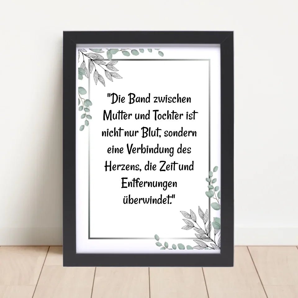 Mutter Tochter Spruch Poster personalisiert - Cantty
