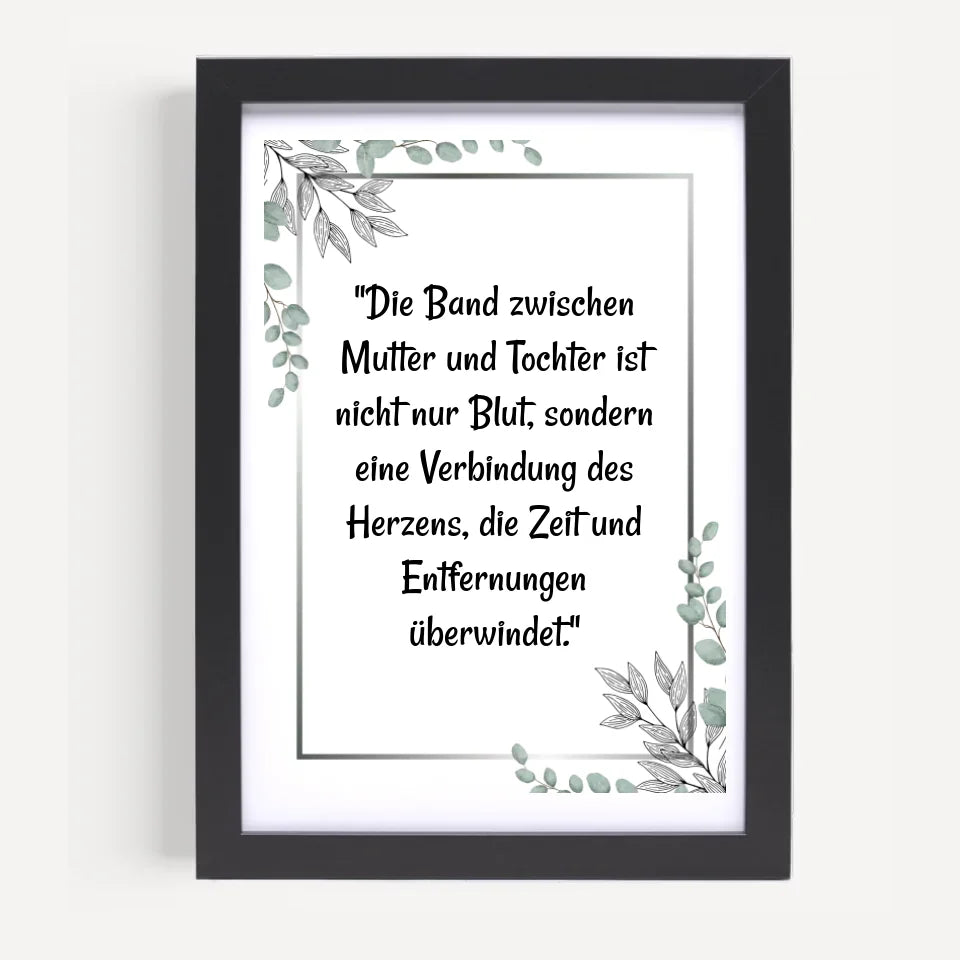 Mutter Tochter Spruch Poster personalisiert - Cantty