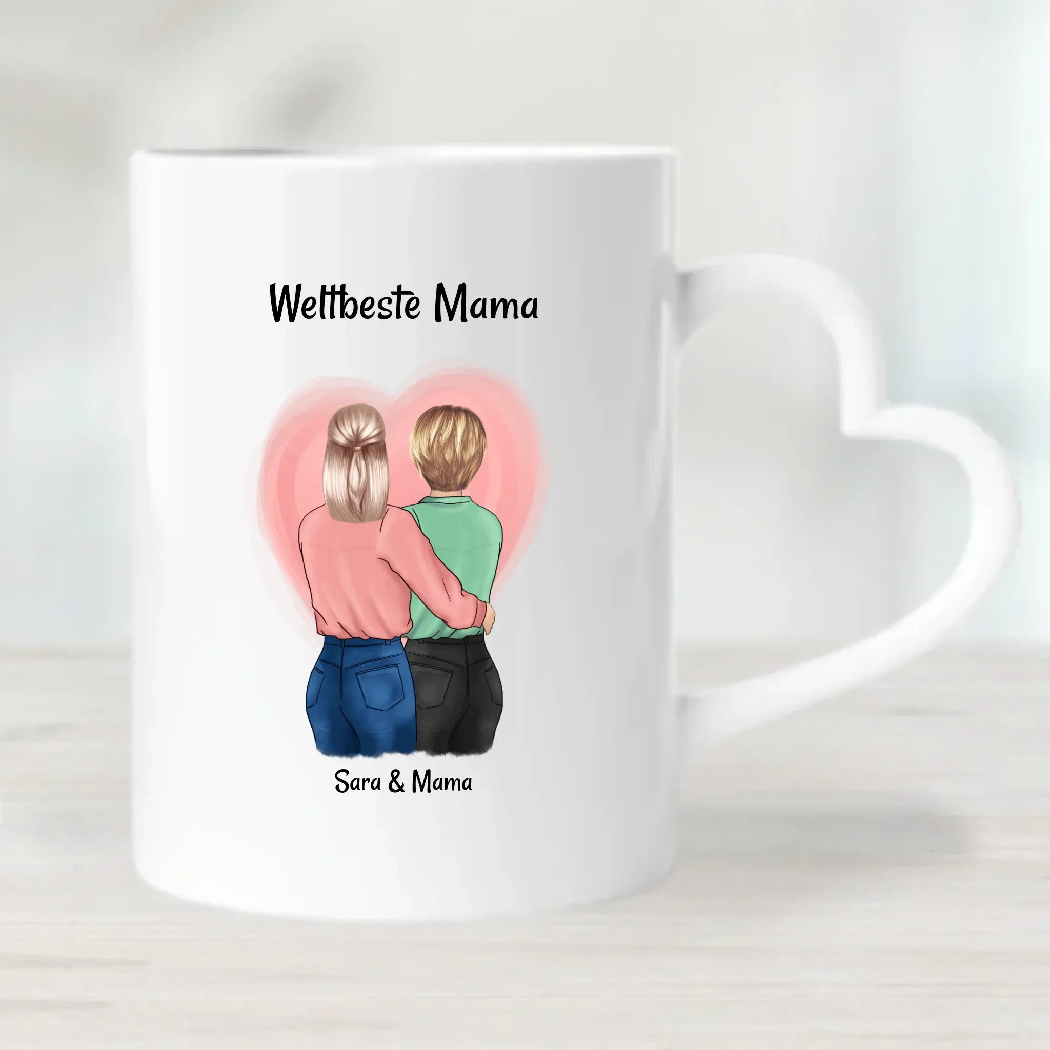 Mutter Tochter Tasse Geschenk zum Muttertag personalisiert - Cantty