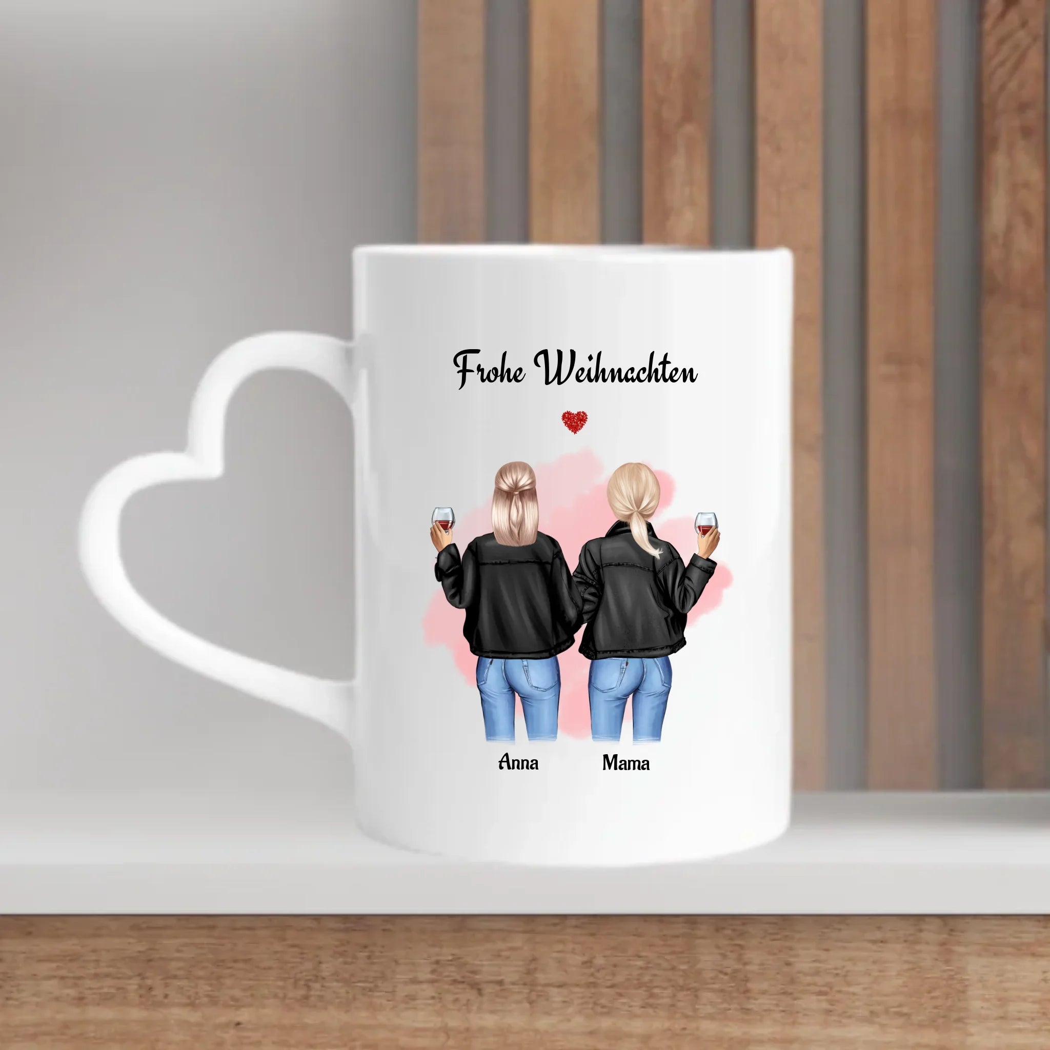 Mutter und erwachsene Tochter Weihnachtsgeschenk Tasse personalisiert - Cantty