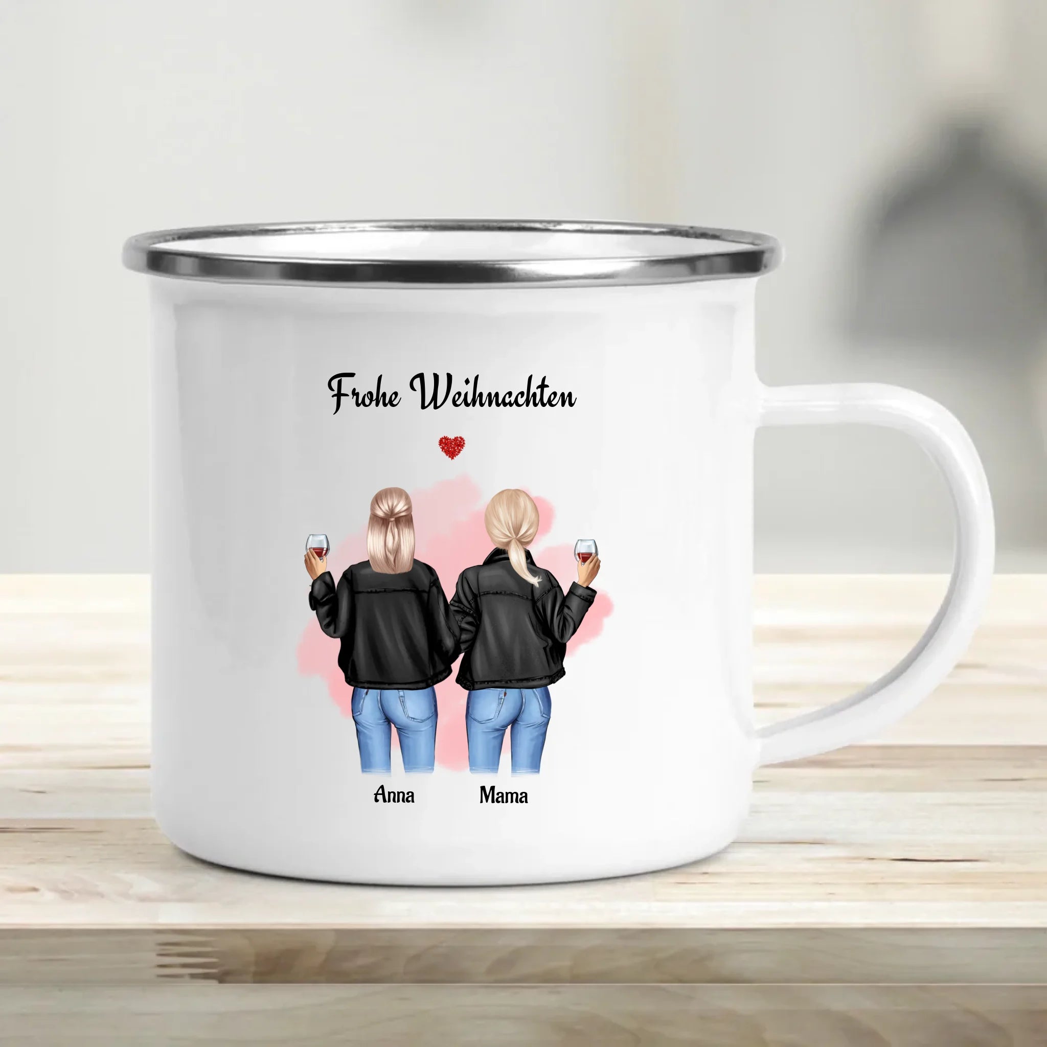 Mutter und erwachsene Tochter Weihnachtsgeschenk Tasse personalisiert - Cantty