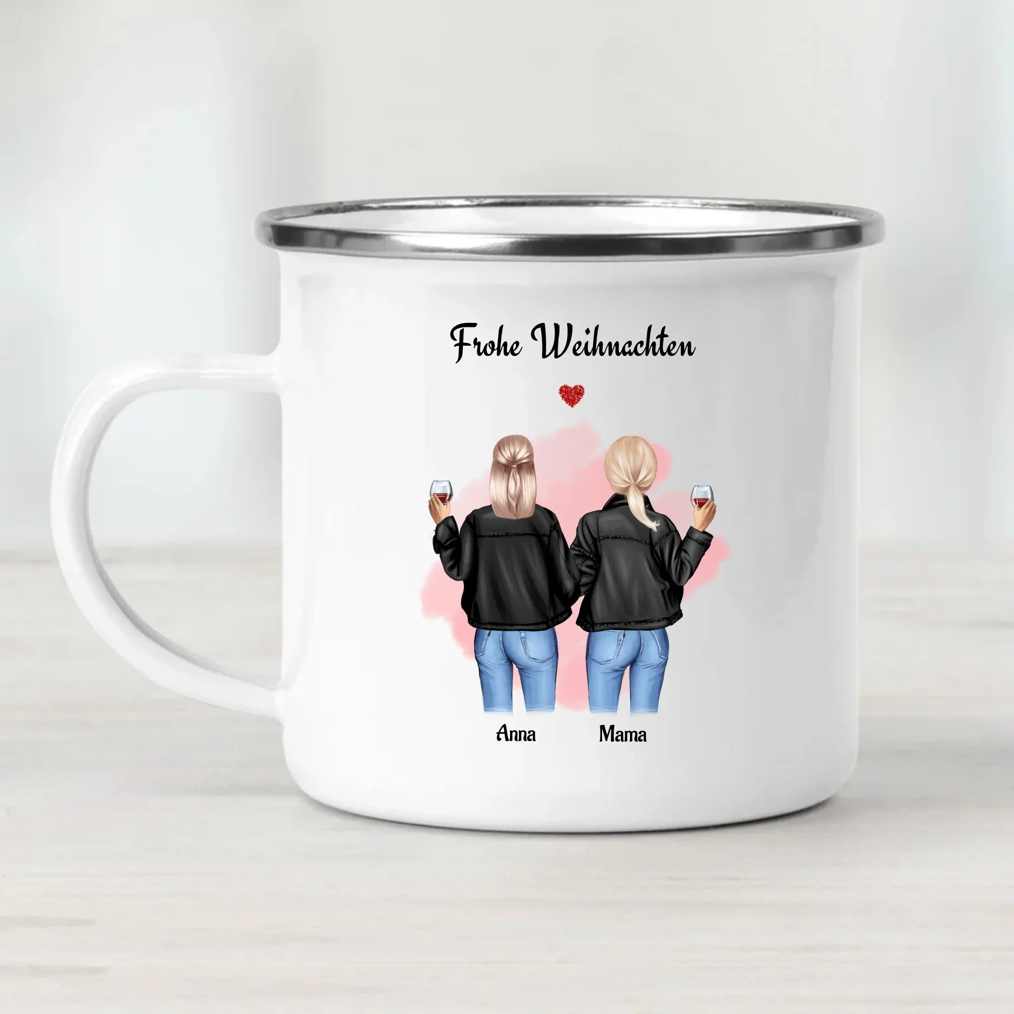 Mutter und erwachsene Tochter Weihnachtsgeschenk Tasse personalisiert - Cantty