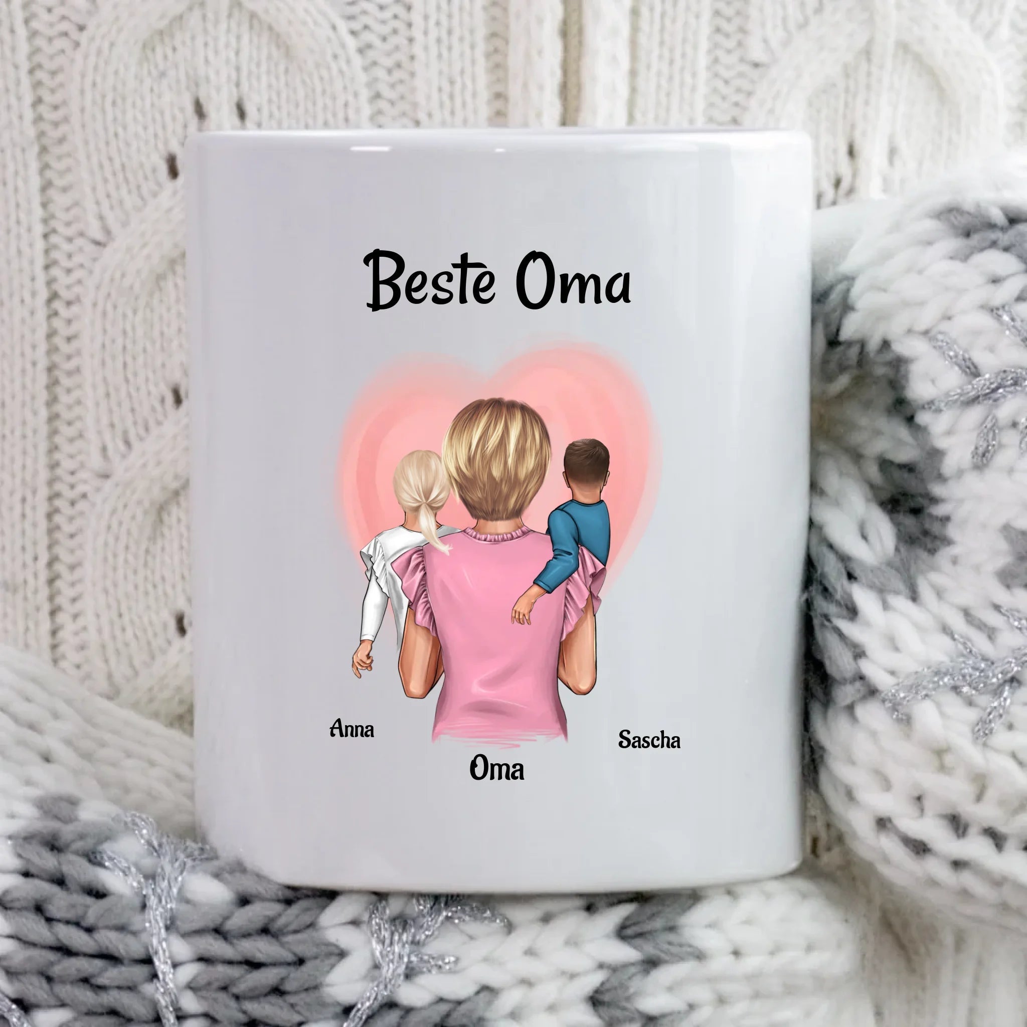 Muttertagsgeschenk Oma Enkel Tasse personalisiert - Cantty