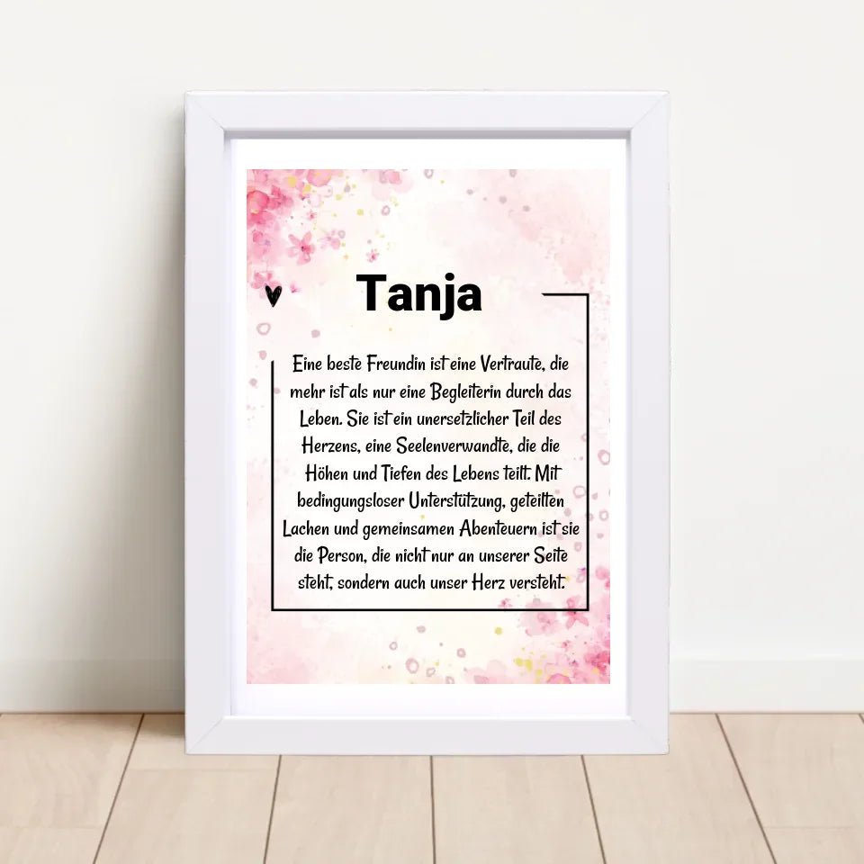 Name Definition Poster Geschenk personalisiert - Cantty