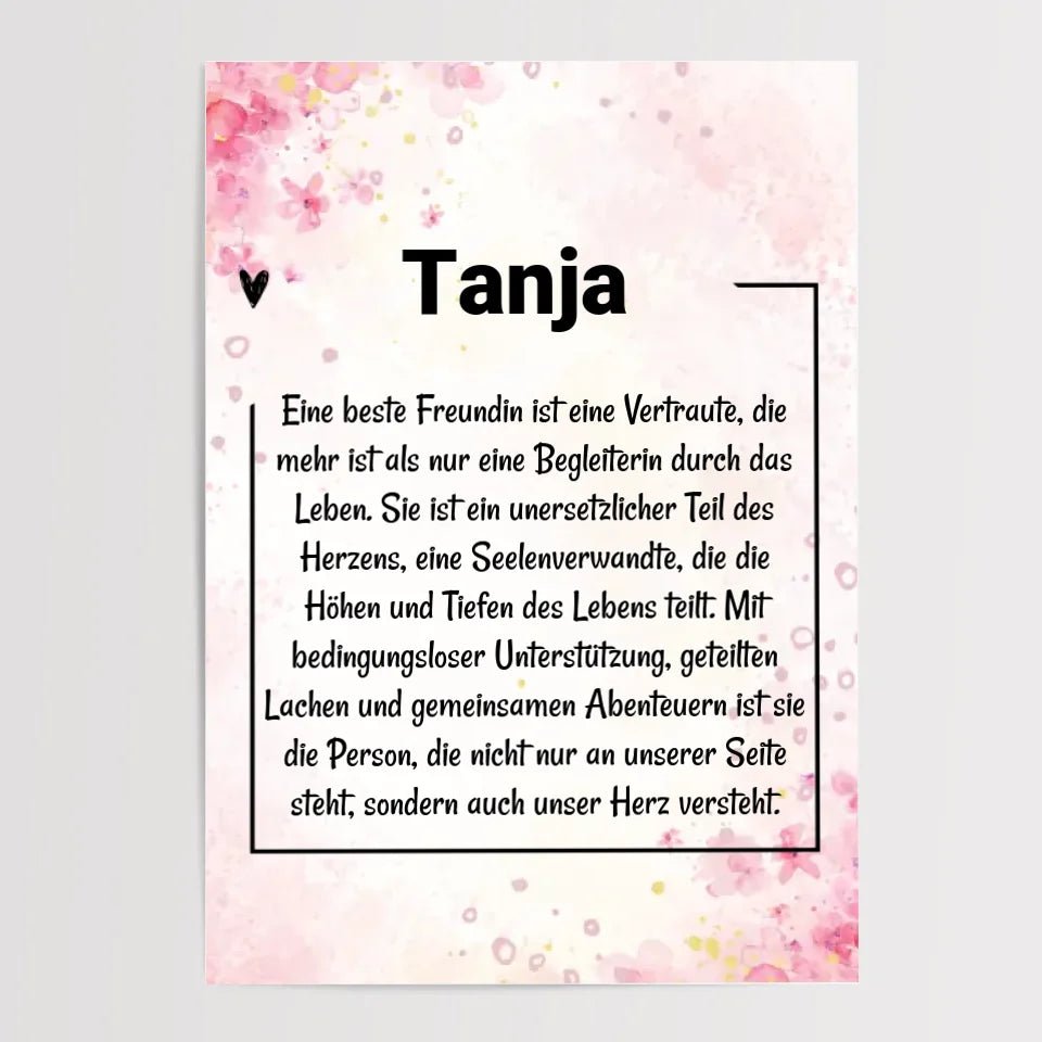 Name Definition Poster Geschenk personalisiert - Cantty