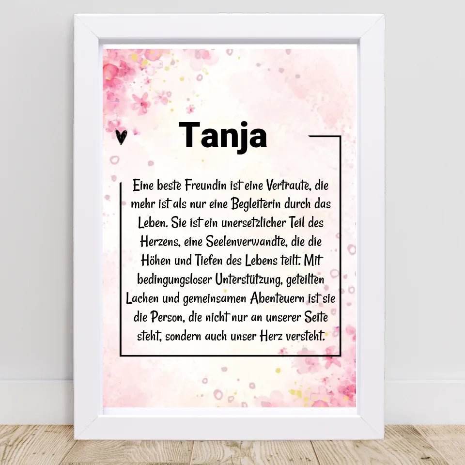 Name Definition Poster Geschenk personalisiert - Cantty