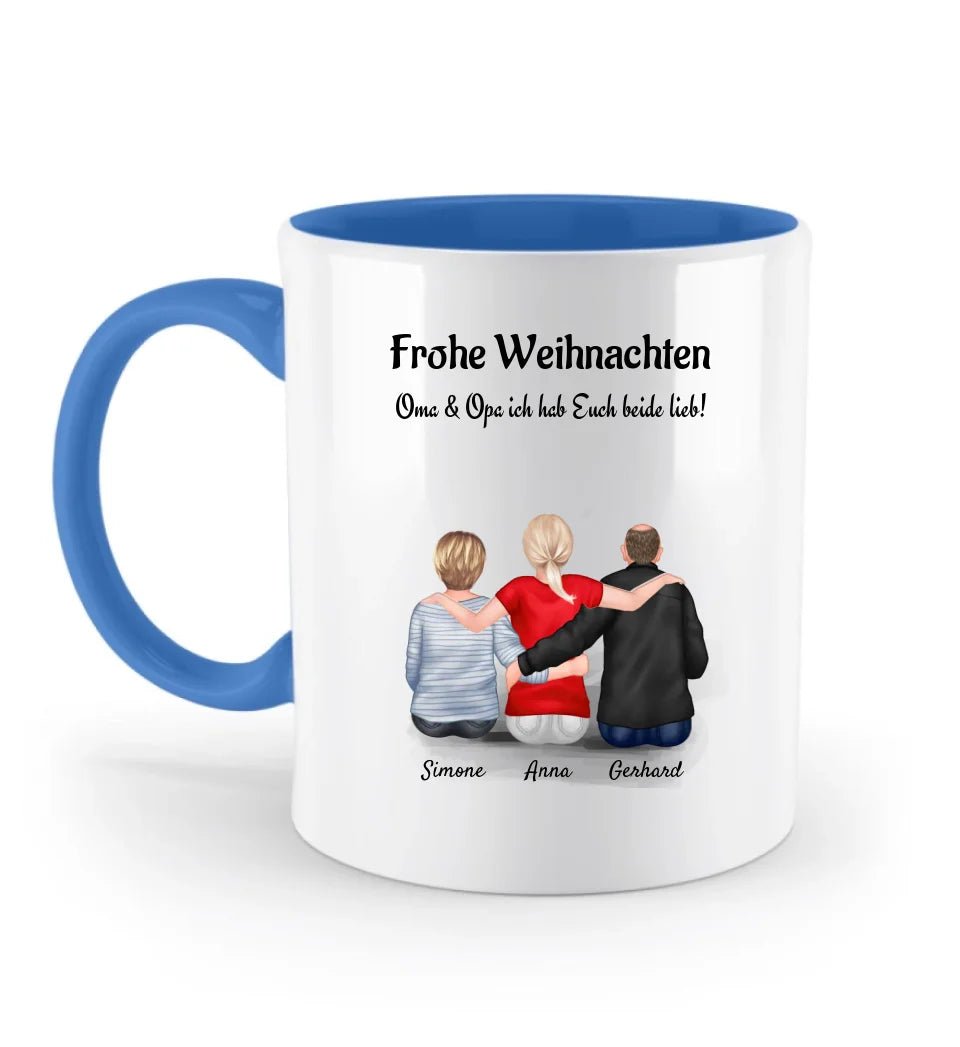 Oma Opa Großeltern Weihnachtsgeschenk Tasse personalisiert mit Enkelin - Cantty