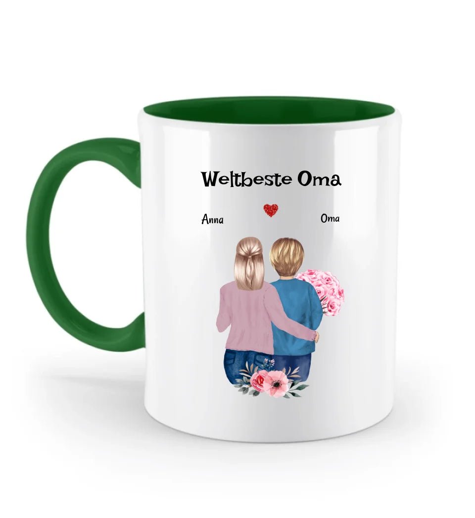Oma Weihnachtsgeschenk Tasse personalisiert - Cantty
