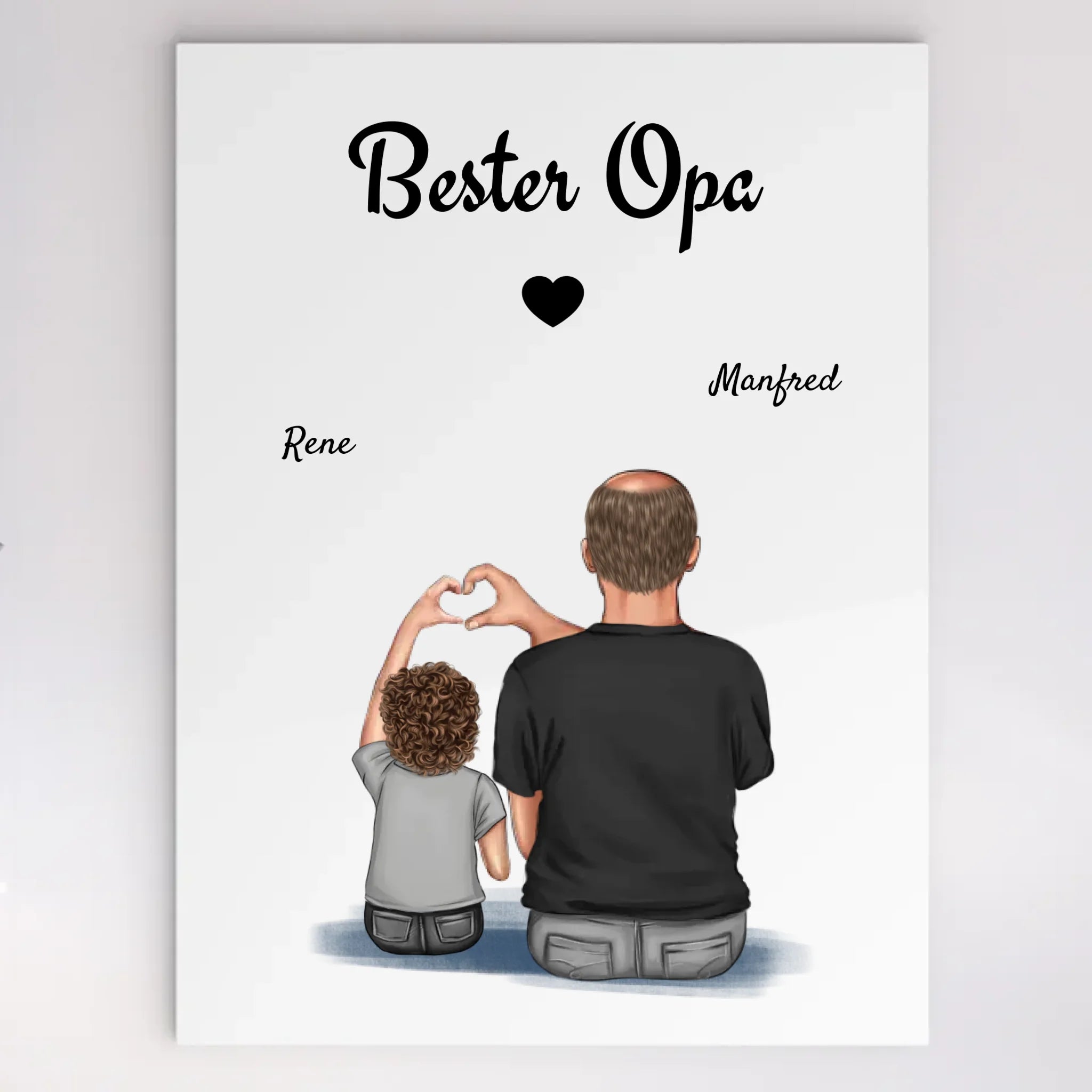 Opa Acrylglas Bild personalisiertes Geschenk Weihnachten von Enkel - Cantty