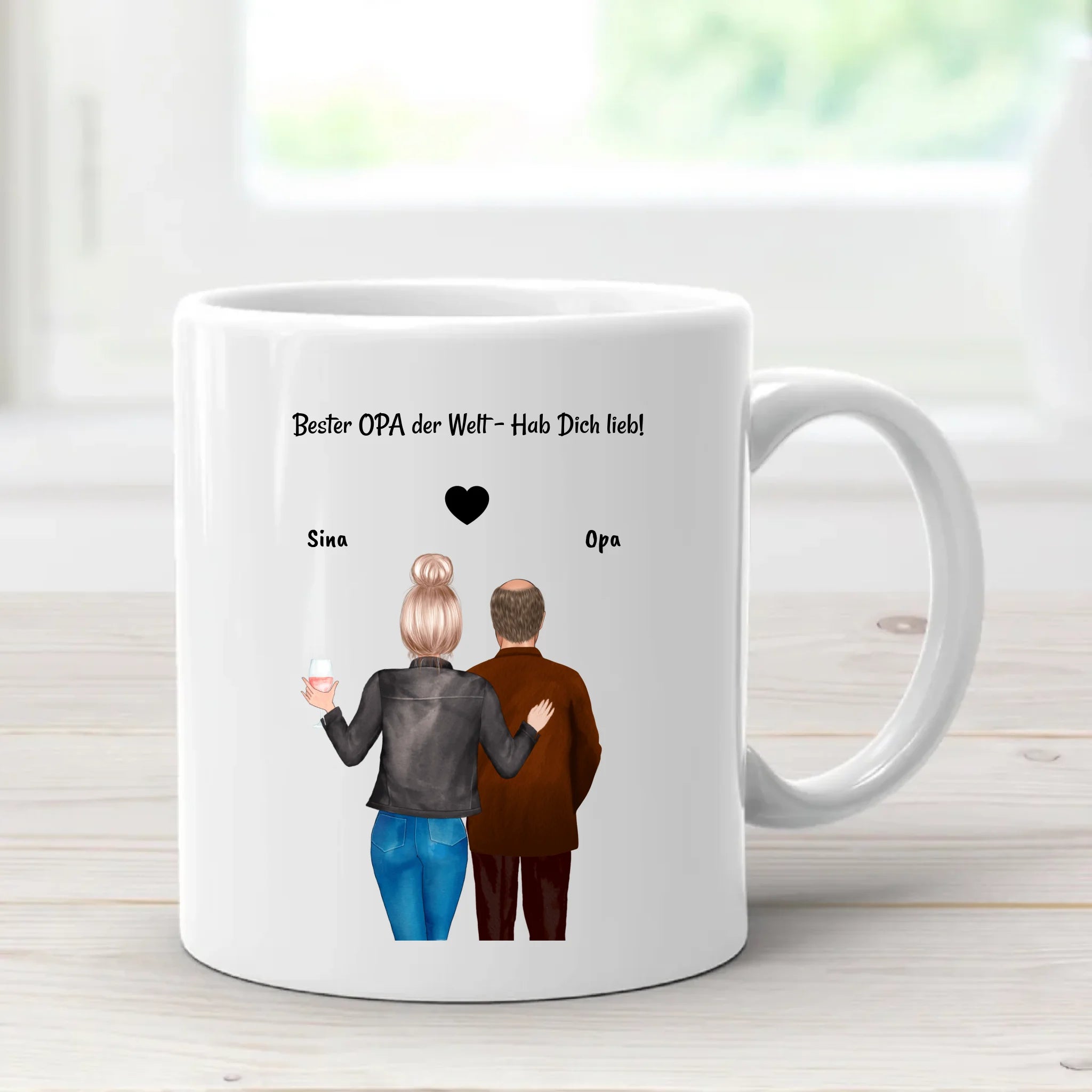 Opa Geburtstagsgeschenk Tasse mit Enkeltochter - Cantty