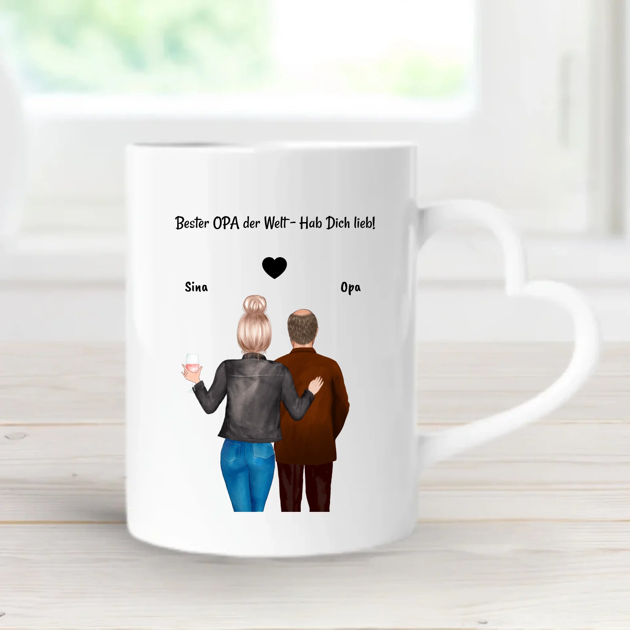 Opa Geburtstagsgeschenk Tasse mit Enkeltochter - Cantty
