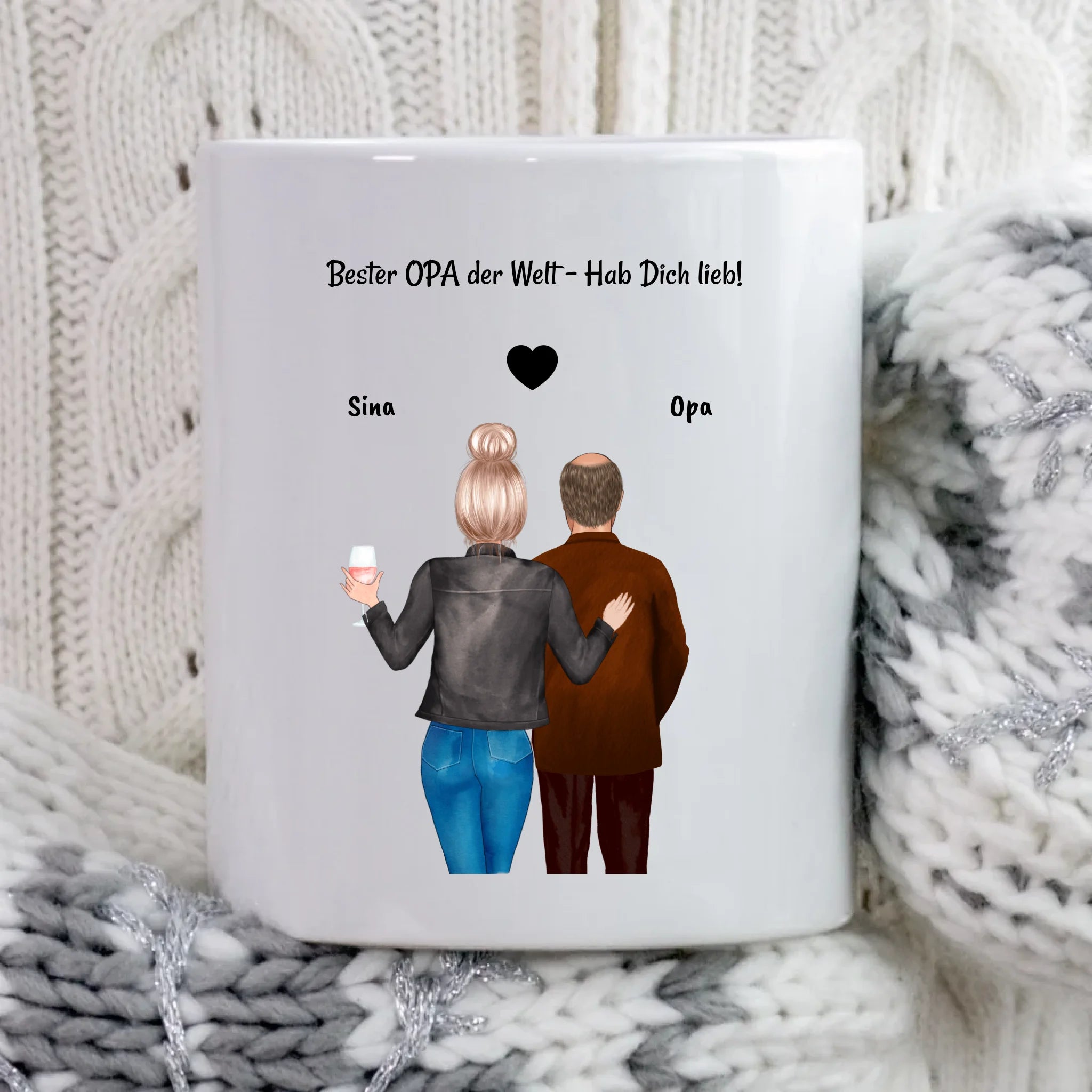 Opa Geburtstagsgeschenk Tasse mit Enkeltochter - Cantty