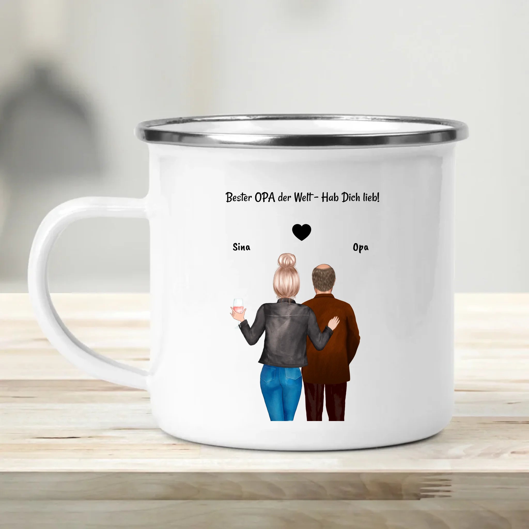 Opa Geburtstagsgeschenk Tasse mit Enkeltochter - Cantty