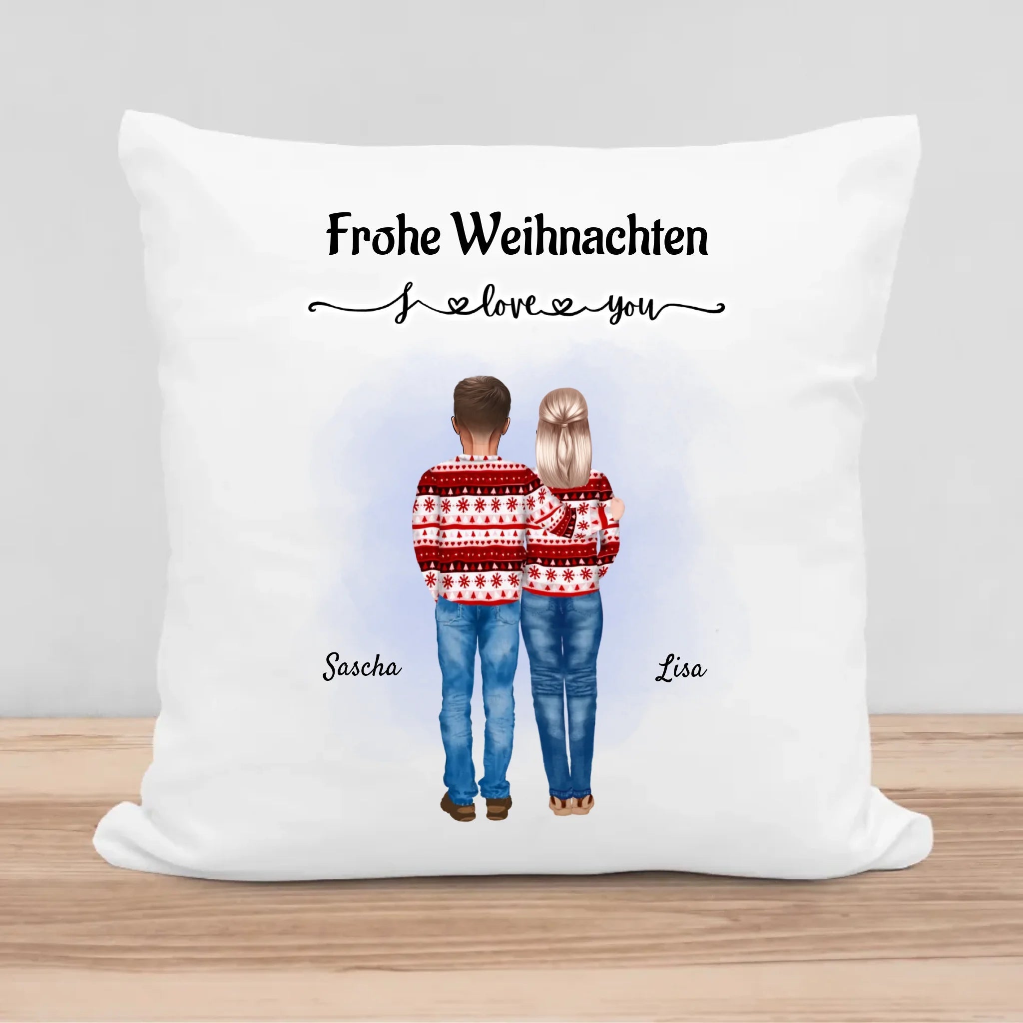 Paar Bild Kissen Weihnachtsgeschenk personalisieren - Cantty