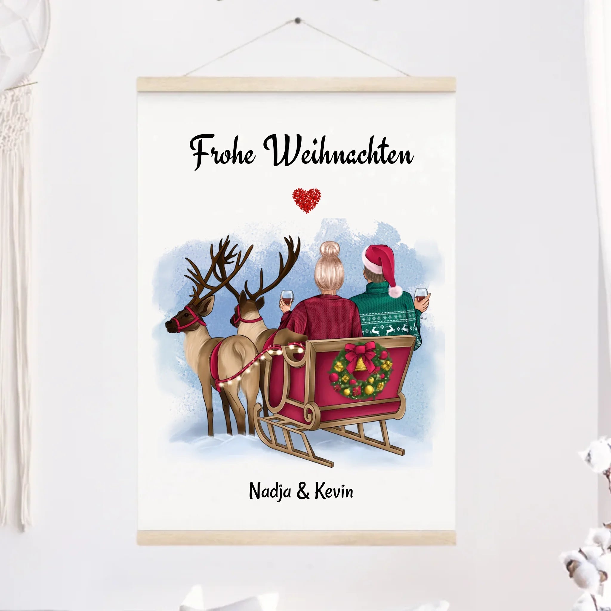 Paar Leinwand Bild Geschenk Mann & Frau selber gestalten - Cantty