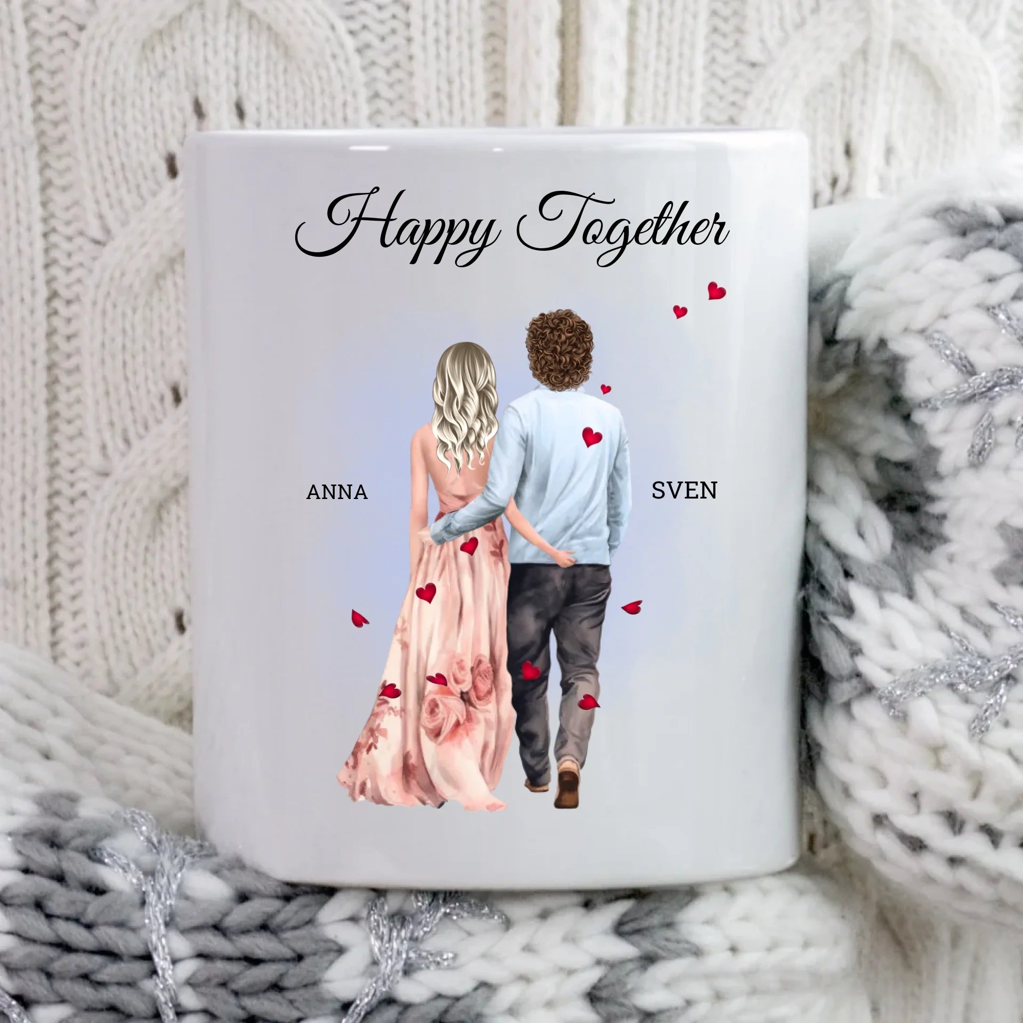Paar Tasse Weihnachtsgeschenk Mann Frau personalisierbar - Cantty