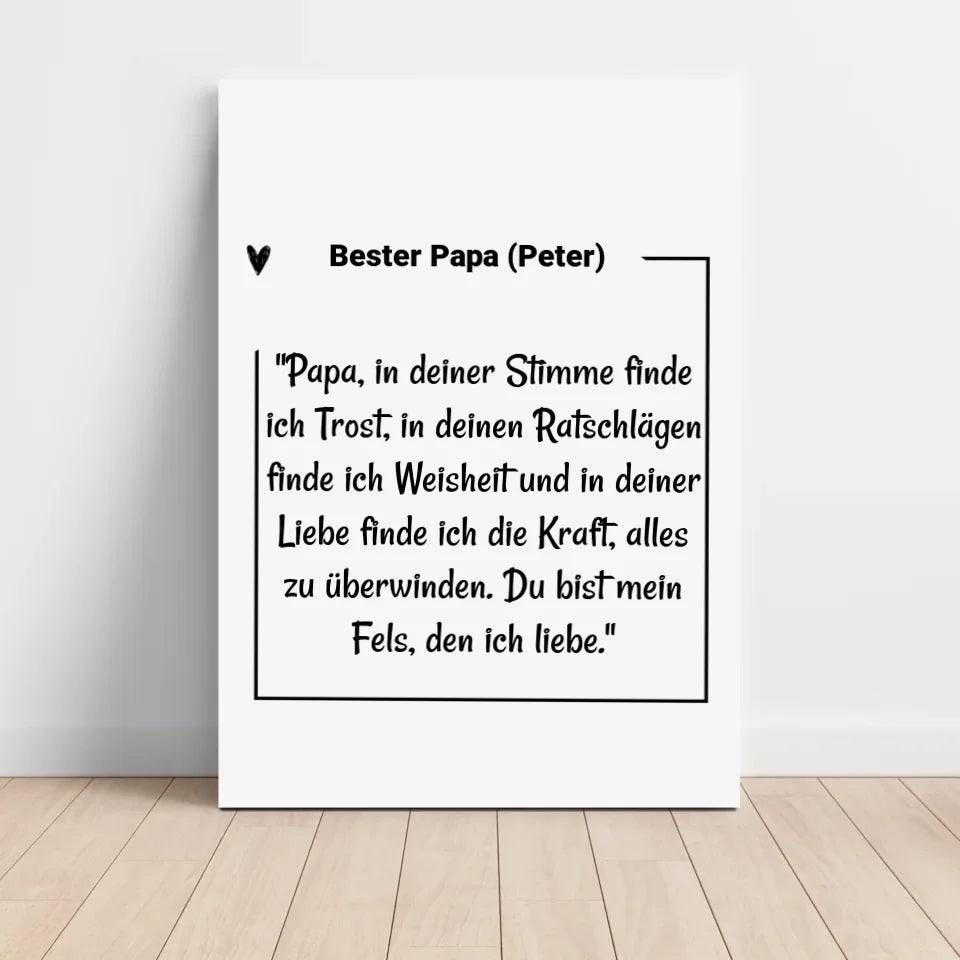 Papa Definition Geschenk Poster personalisiert - Cantty