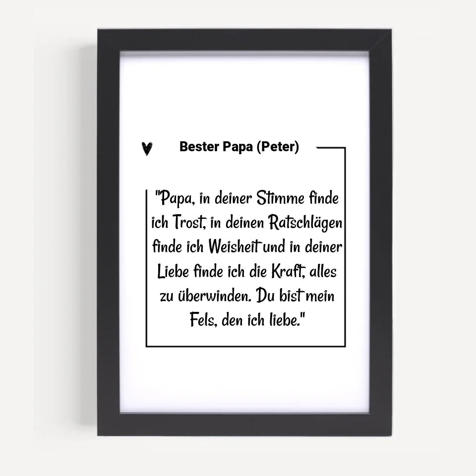Papa Definition Geschenk Poster personalisiert - Cantty