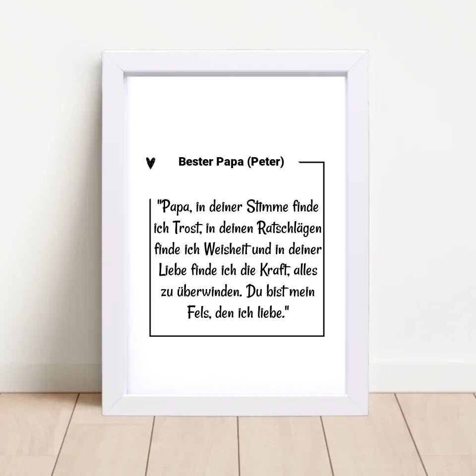 Papa Definition Geschenk Poster personalisiert - Cantty