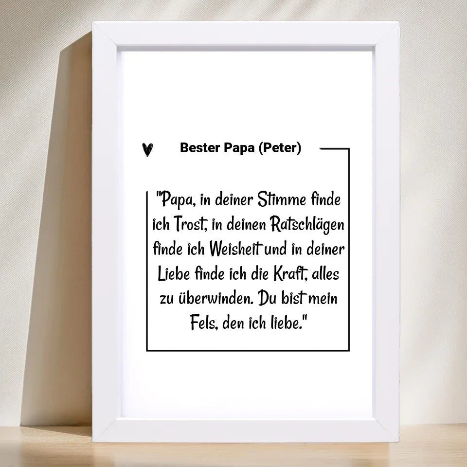 Papa Definition Geschenk Poster personalisiert - Cantty