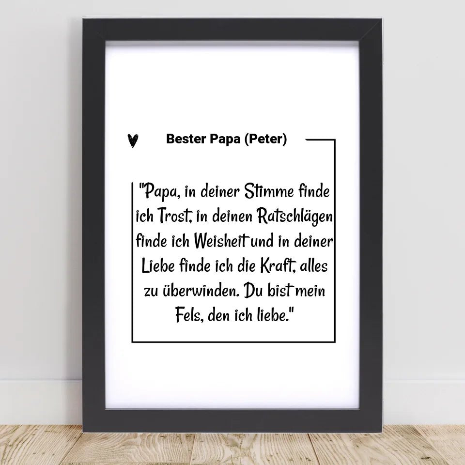 Papa Definition Geschenk Poster personalisiert - Cantty
