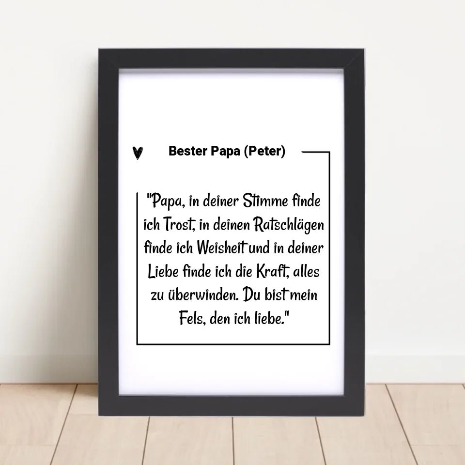 Papa Definition Geschenk Poster personalisiert - Cantty