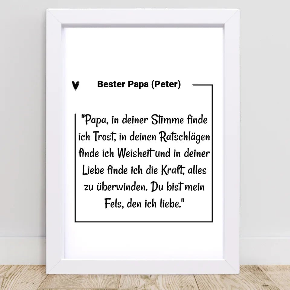 Papa Definition Geschenk Poster personalisiert - Cantty