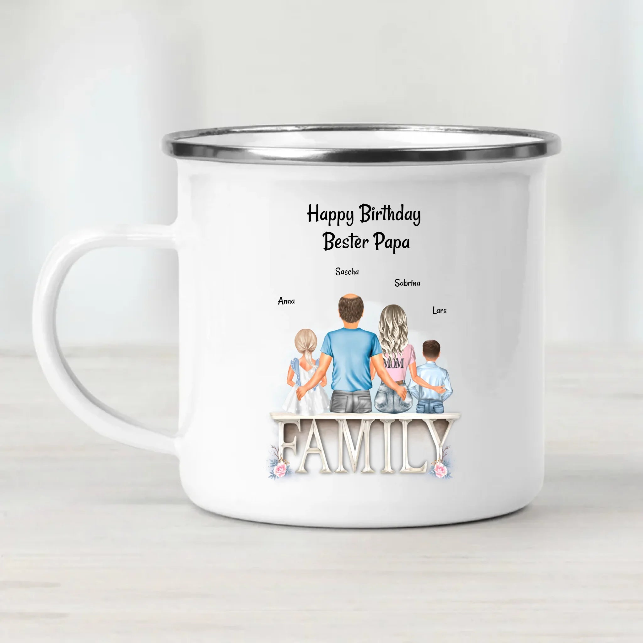 Papa Geburtstag Tasse Geschenk von Kindern & Mama - Cantty