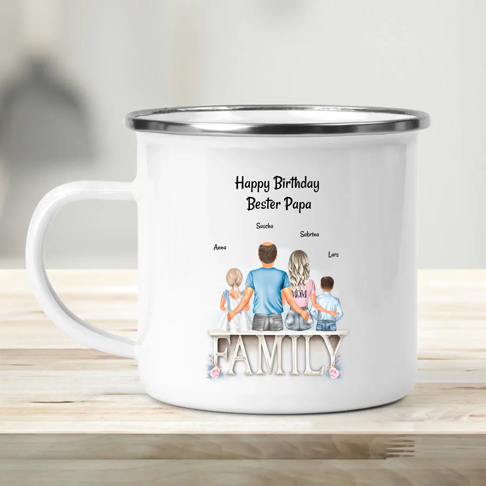 Papa Geburtstag Tasse Geschenk von Kindern & Mama - Cantty