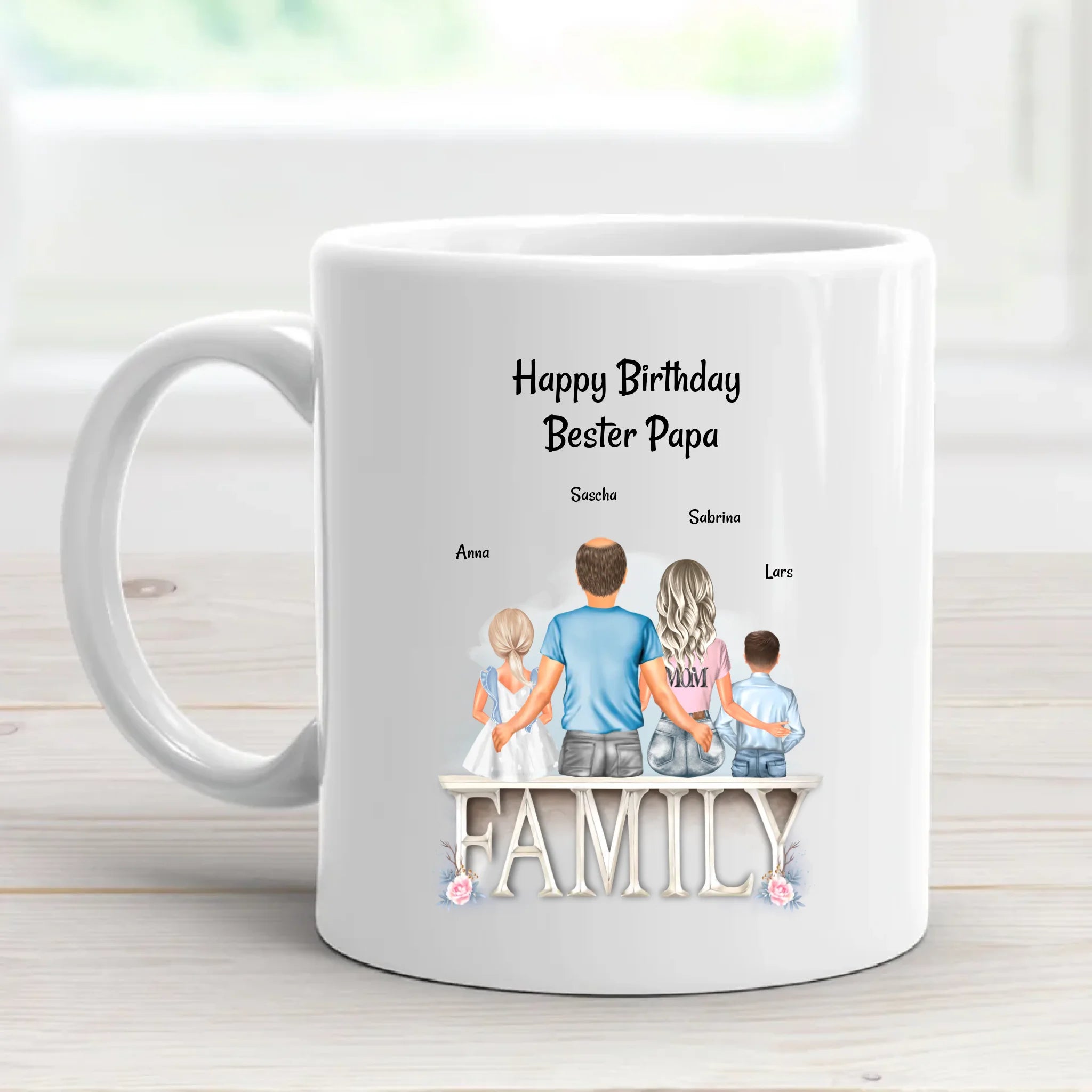 Papa Geburtstag Tasse Geschenk von Kindern & Mama - Cantty